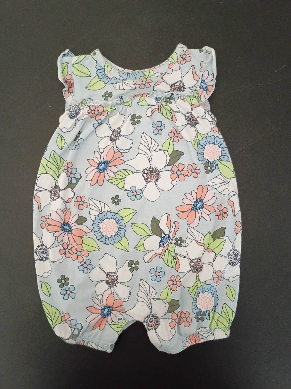 Just One You Made by Carter's Baby Girls One-Piece Sleeveless Romper - Light Blu